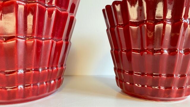 Pair of pots covers 30s ceramic france