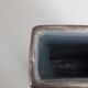 Art deco vase in sky blue and silver ceramics