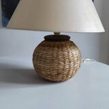 Vintage wicker table lamp