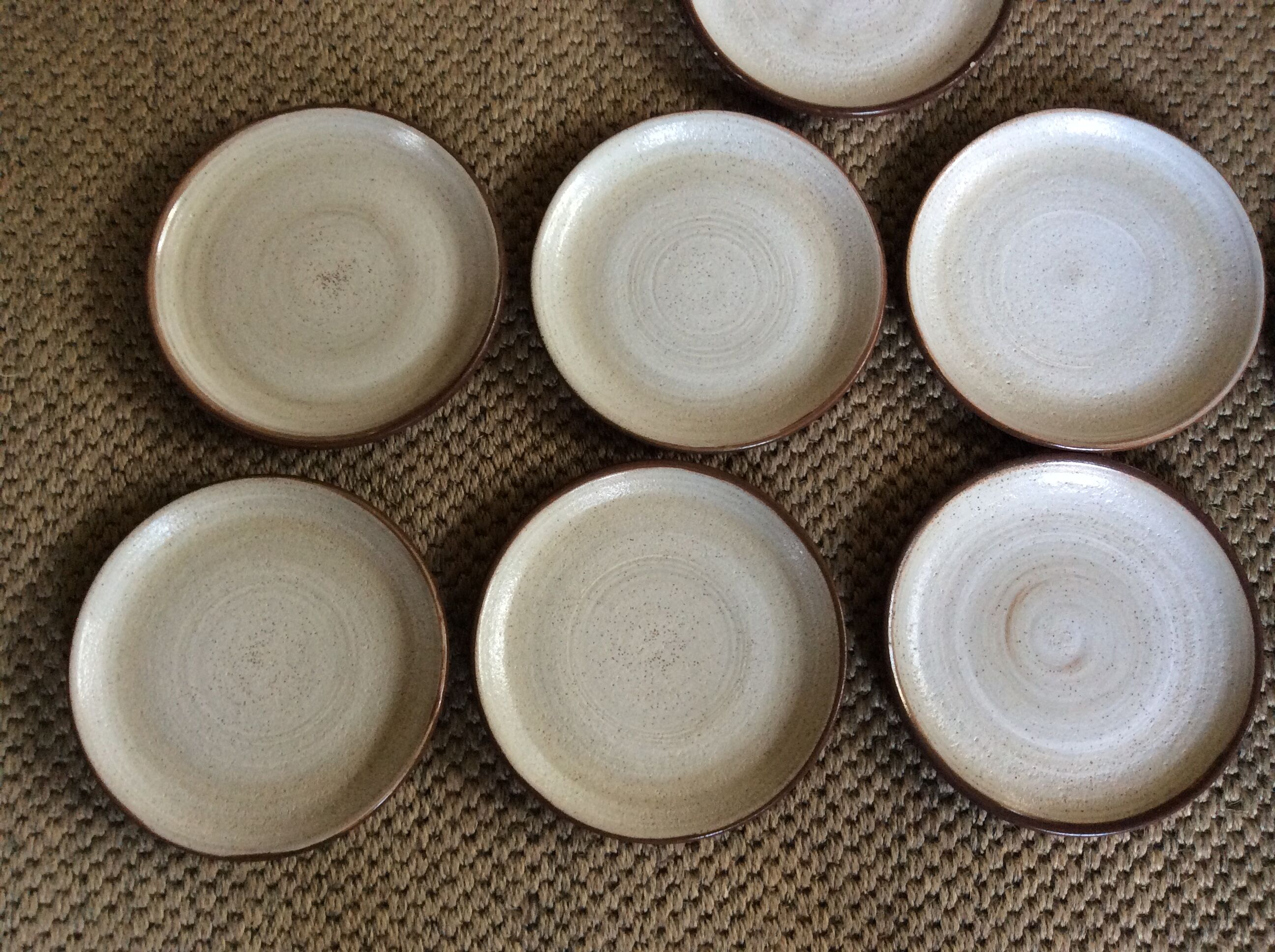 Series of 9 sandstone plates
