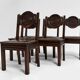 Ensemble de six chaises de salle à manger, acajou, France, années 1930 - Etienne Kohlmann