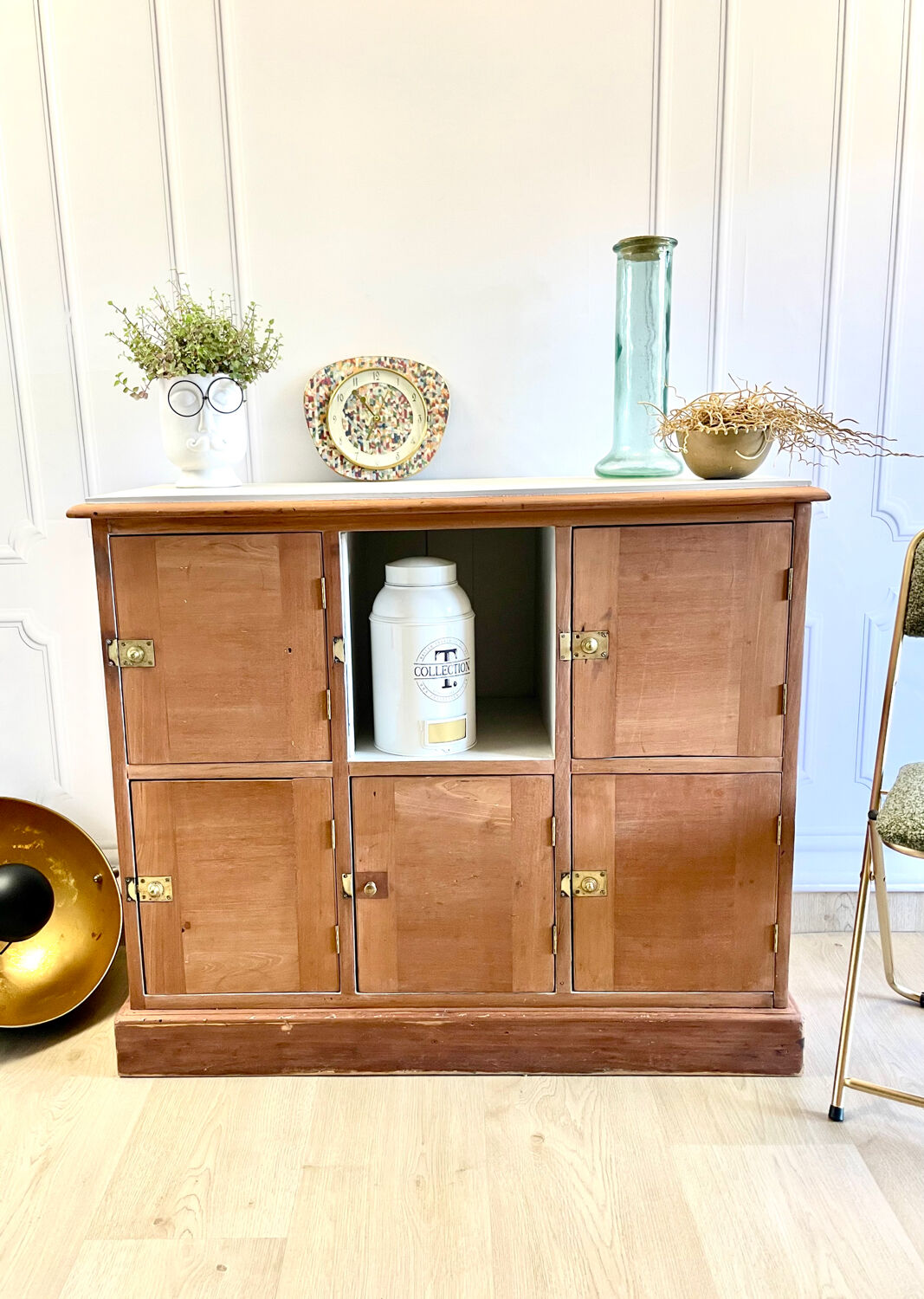 Buffet / vintage solid wood storage unit – 6 doors