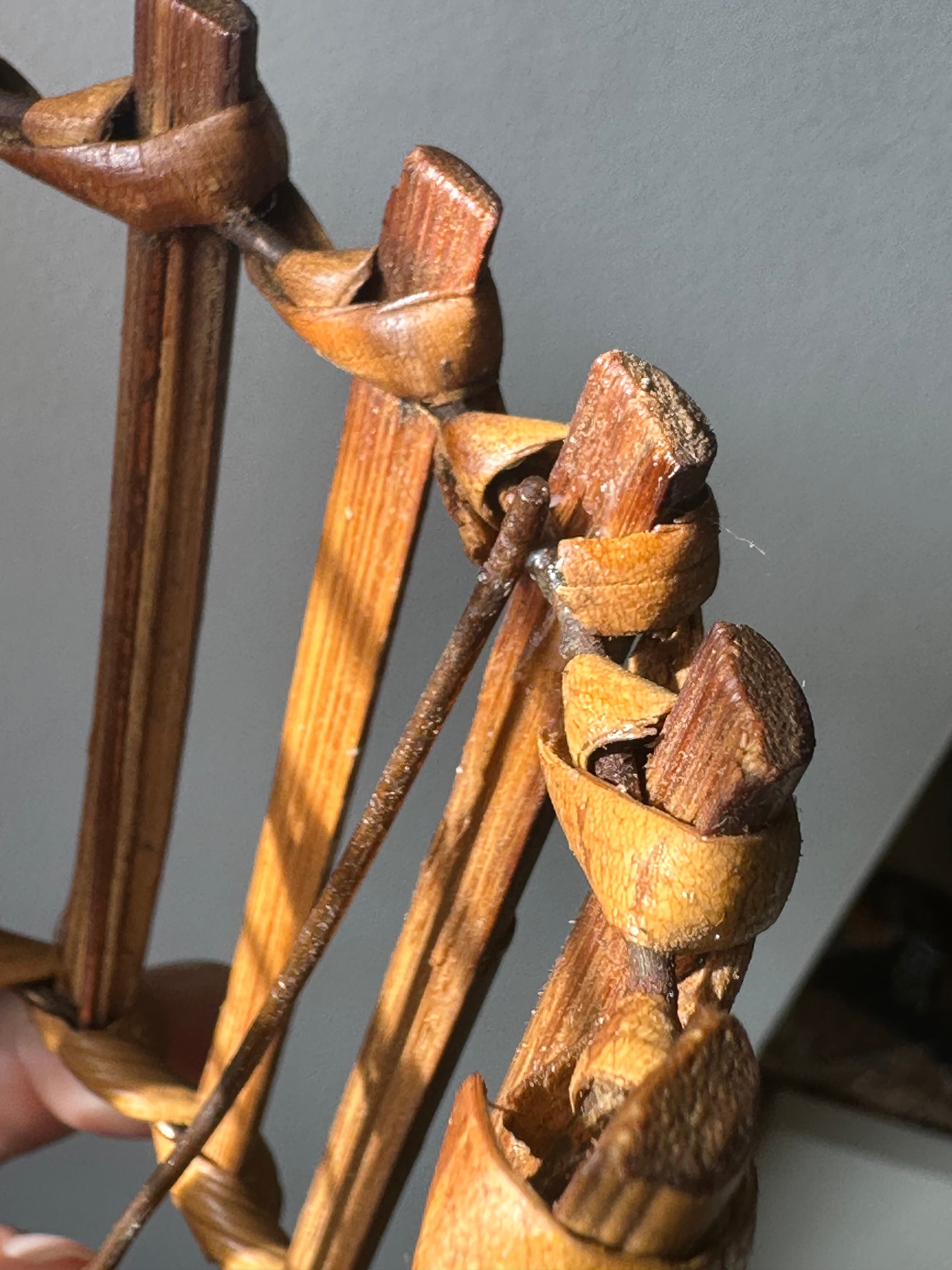 Vintage rattan wall lamp design 60 years