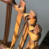 Vintage rattan wall lamp design 60 years