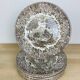8 plates ironstone brown ironstone iron earth