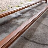 Pair of old oak farm benches -2m75