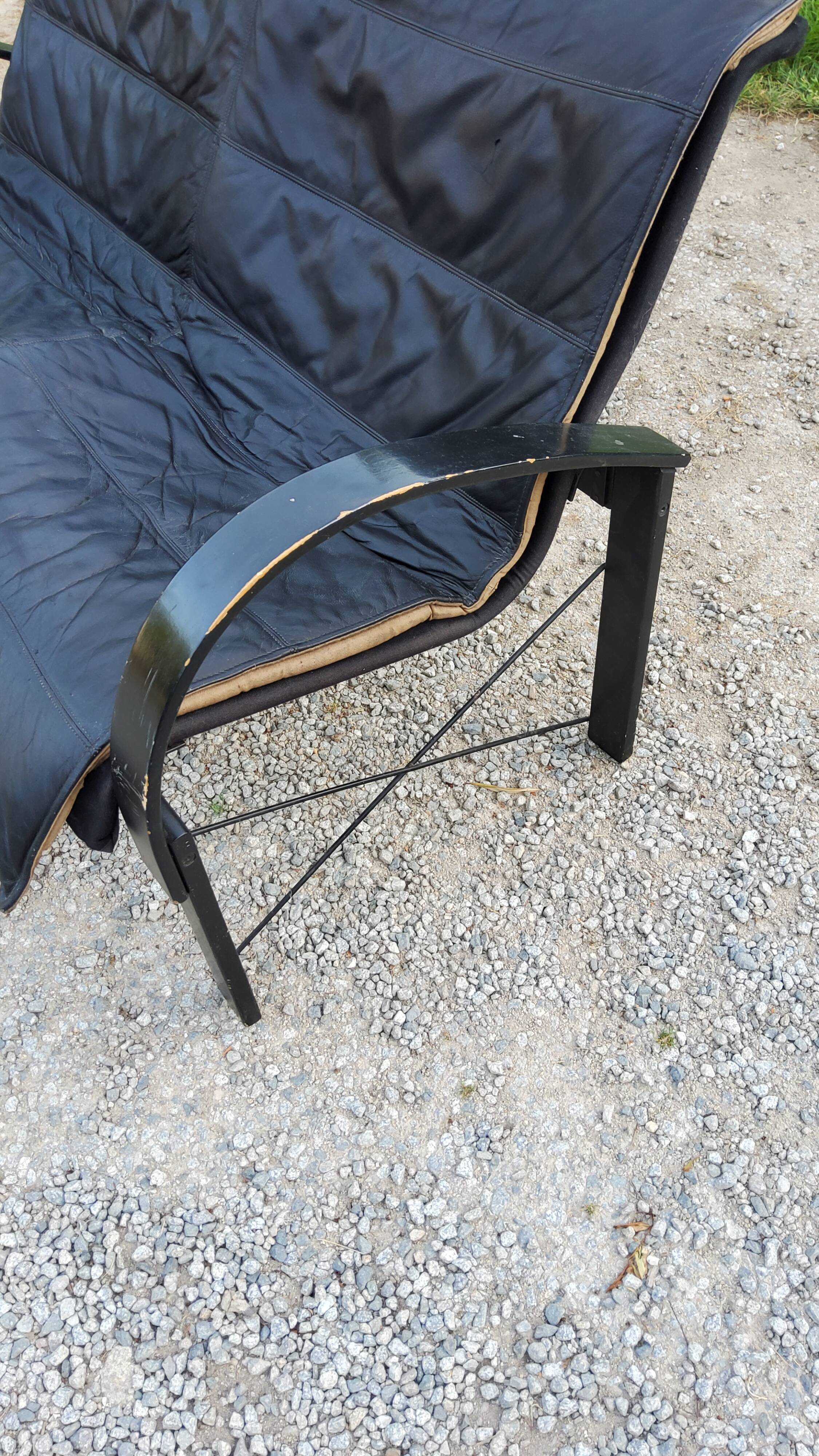 Pair of Scandinavian leather sofas from Tord Björklund
