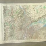 Lyon topographic geography map IGN 1980