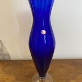 Blue murano glass vase