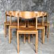 Set of 6 design chairs in glulam - 1970s