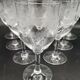 Set of 10 glasses of Saint Louis crystal wine engraved ribbon and flowers