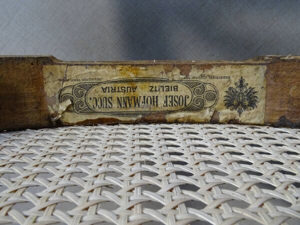 Fauteuil bistrot canné N°14 , par Hofmann 1895, Art nouveau .