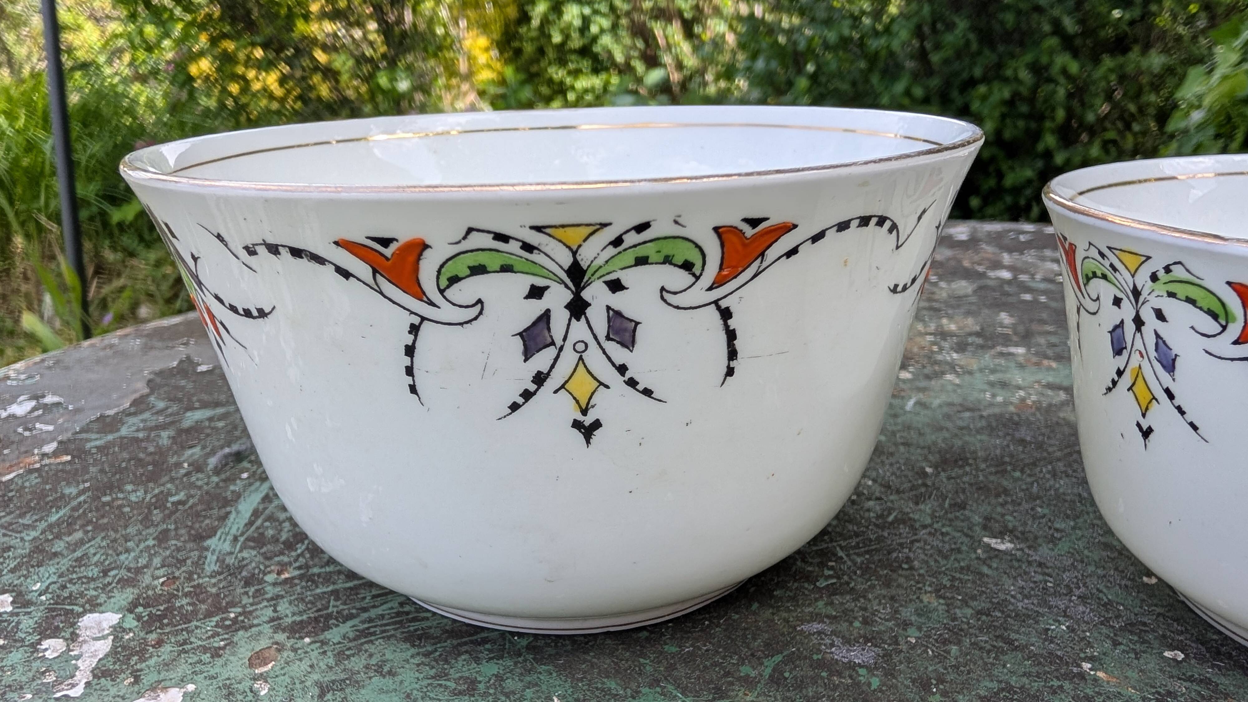 Paire de coupelles anglaises Art déco Gladstone