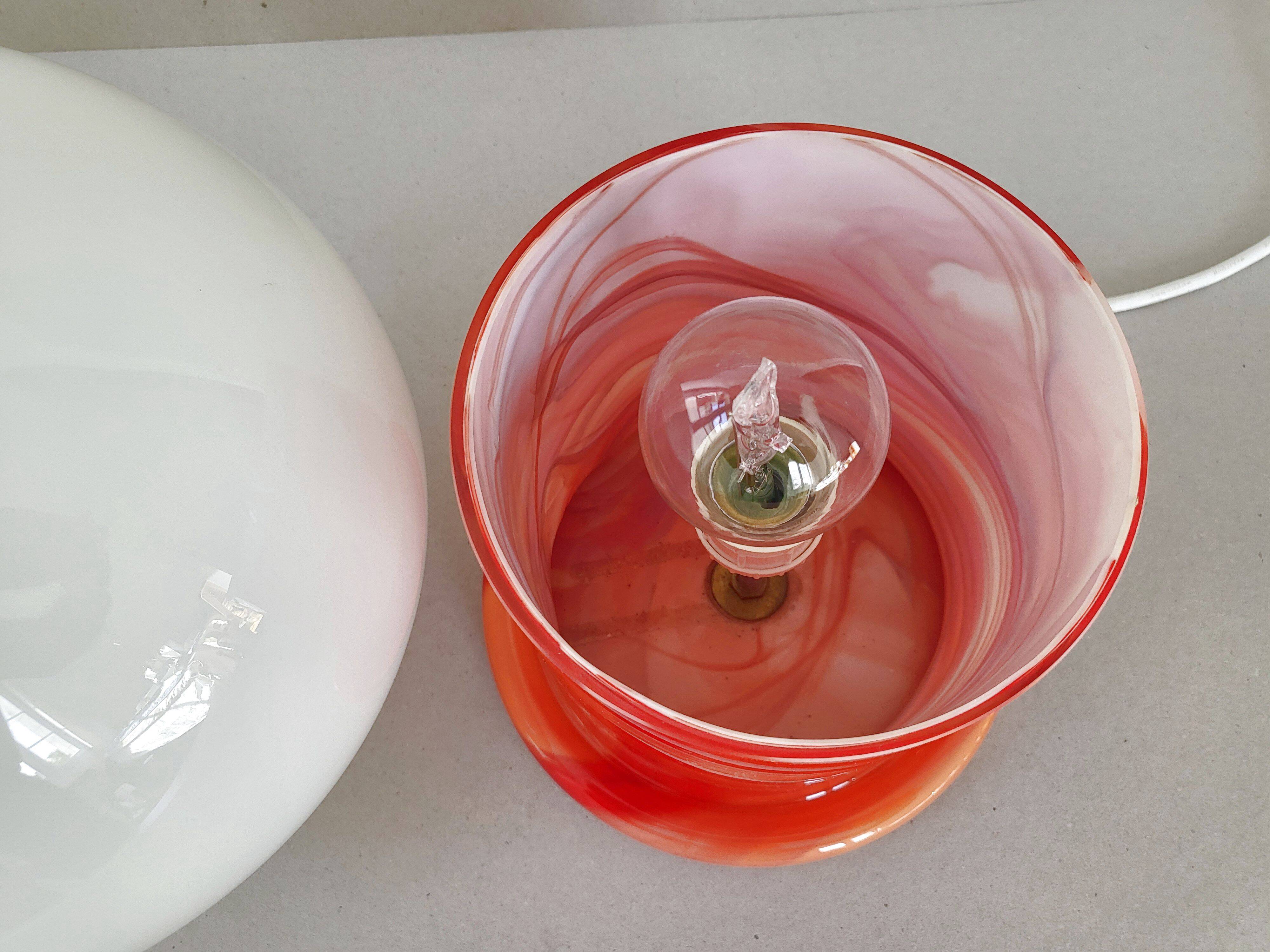 Lampe de table en verre de Murano 1960