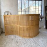Large curved beech screen from the 80s