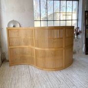 Large curved beech screen from the 80s