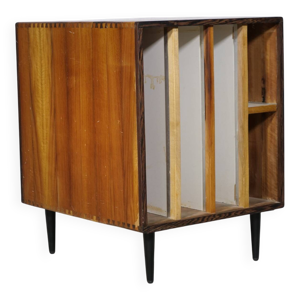Meuble à disques vinyles - 1960 merisier