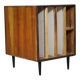 Mid-Century Solid Cherry Document LP Vinyl Cabinet, Unique Piece, 1960s