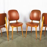 4 Chaises de Baumann, modèle Pégase, 1960