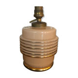 Lamp base in pink and gold opaline