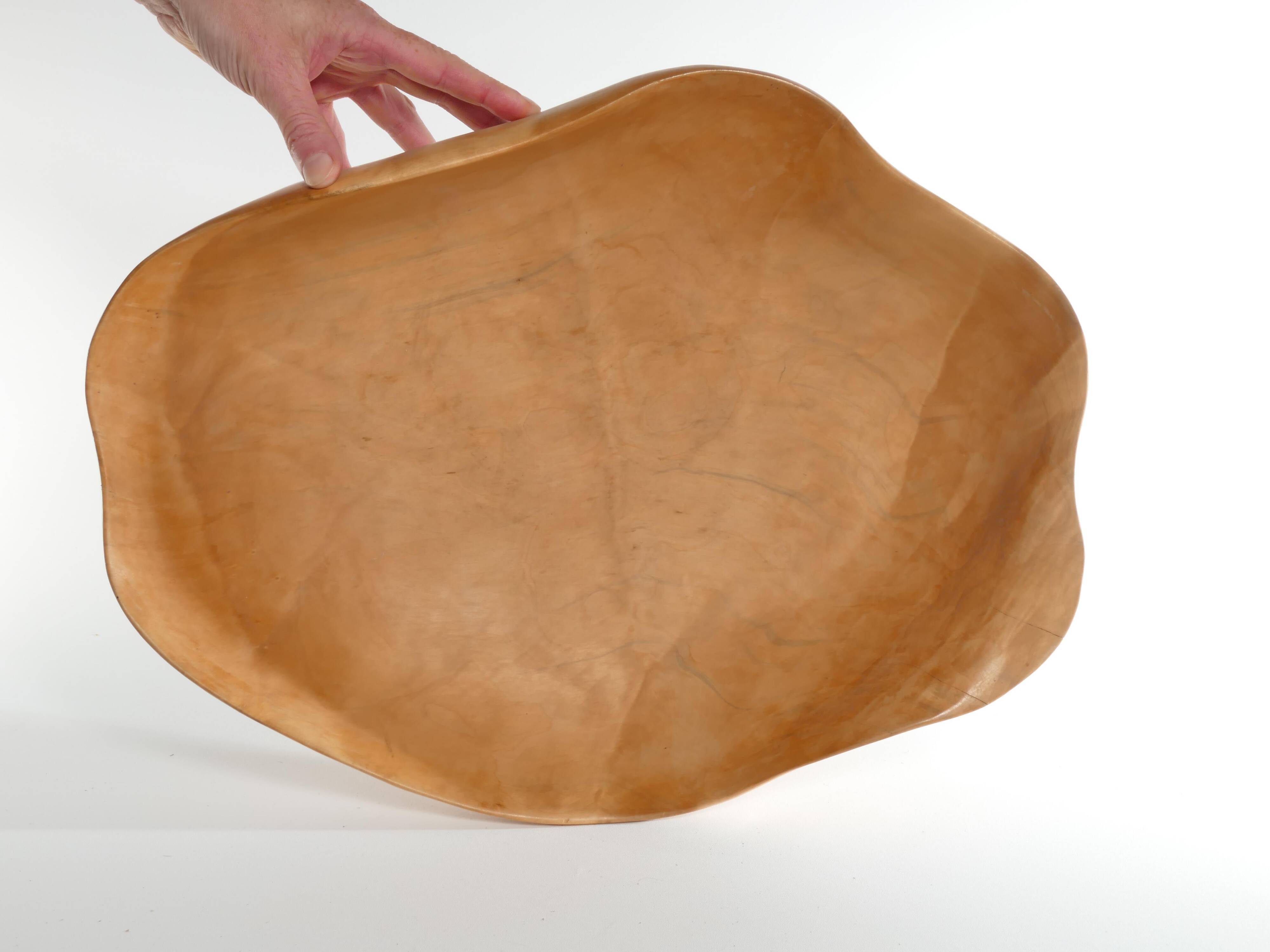 Swedish Burl Wood Bowl, Signed TN 1980