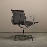 Multiple Eames Aluminum Group EA108 Dining Chairs Charcoal Netweave Mesh, Vitra