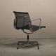 Multiple Eames Aluminum Group EA108 Dining Chairs Charcoal Netweave Mesh, Vitra