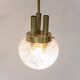 Vintage brass and blown glass pendant lamp – 1960s design chandelier