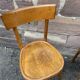 lot 6 Mismatched bistro chairs curved wood Brasserie