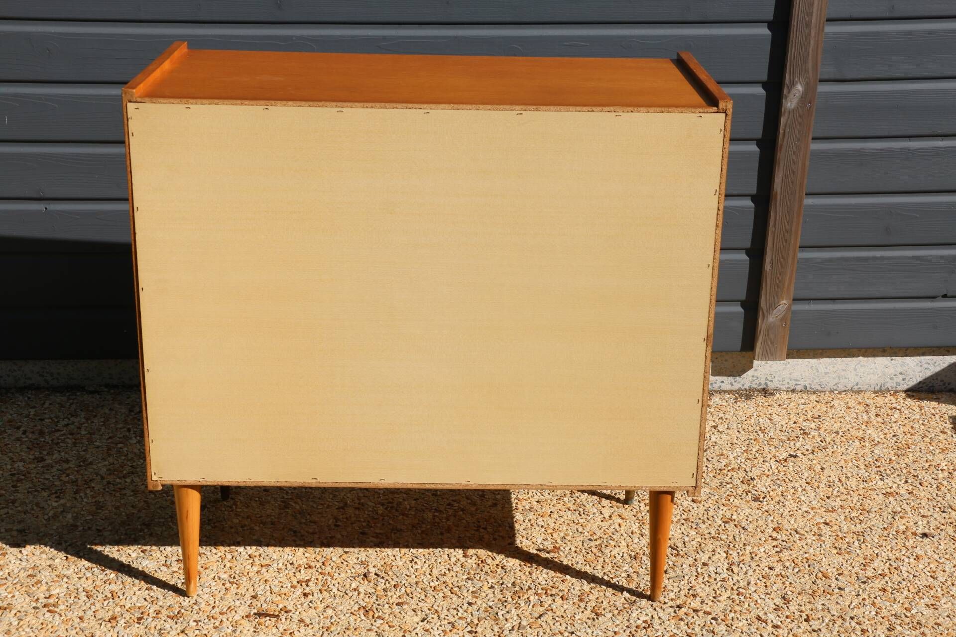 Light oak chest of drawers with 4 drawers from the 1960s.