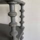 Antique grey wooden wall shelf – “bobine” model circa 1910