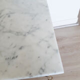 Marble and brass coffee table