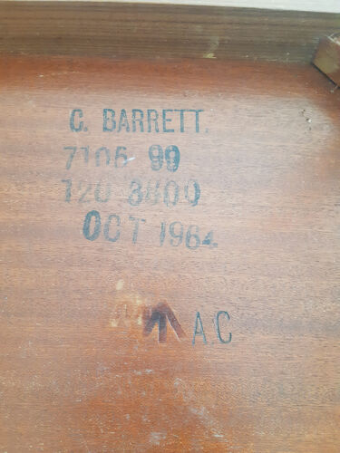3 tables gigognes en teck , signées Barrett , vintage, 1964