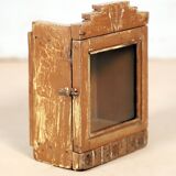 Wall display case - old Burmese teak clock box