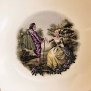 Compotier dish on porcelain piedouche mehun on yevre la gazelle retro