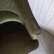 Green velvet toad armchair