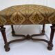 Oak stool / Louis XIV style piano stool