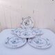 6 flat plates, Limoges porcelain, Bernardaud, Beijing No. 1