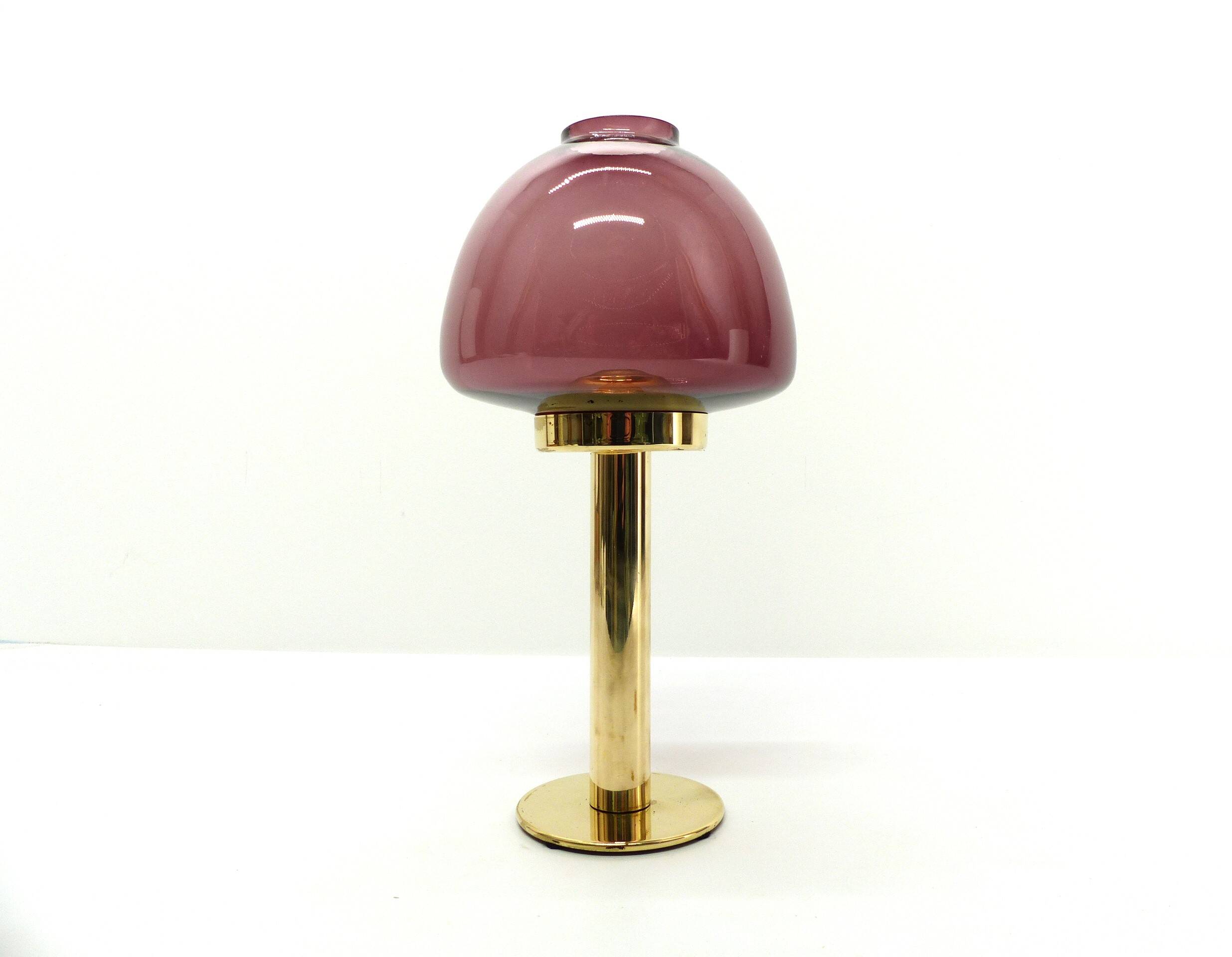 Scandinavian candle holder Hans-Agne Jakobsson Claudia purple L102/32 1960