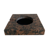 Red and black marble ashtray