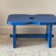 Vintage stool blue electric