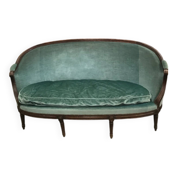 Three-seater canapé in basket style Louis XVI