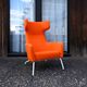 Havana Wing Chair in orange Divina fabric designed by Busk & Hertzog in 2013