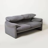 Vico Magistretti Maralunga 2 places / loveseat pour Cassina, Italie, années 1980, g