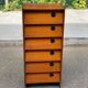 Scandinavian shoe storage cabinet in oak 1960