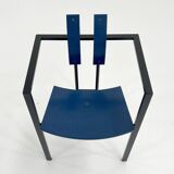 Chaise postmoderne trix bleue et noire par Karl Friedrich Förster, 1980