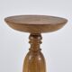 Handmade turned oak column flower stand 1950s