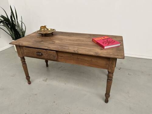 Farm work table in solid pine, 1950s