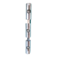 Long "SpaceAge" wall lamp in brushed aluminum. France 1970