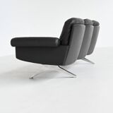 Canapé 3 places De Sede modèle DS-31 en cuir noir, Suisse 1970